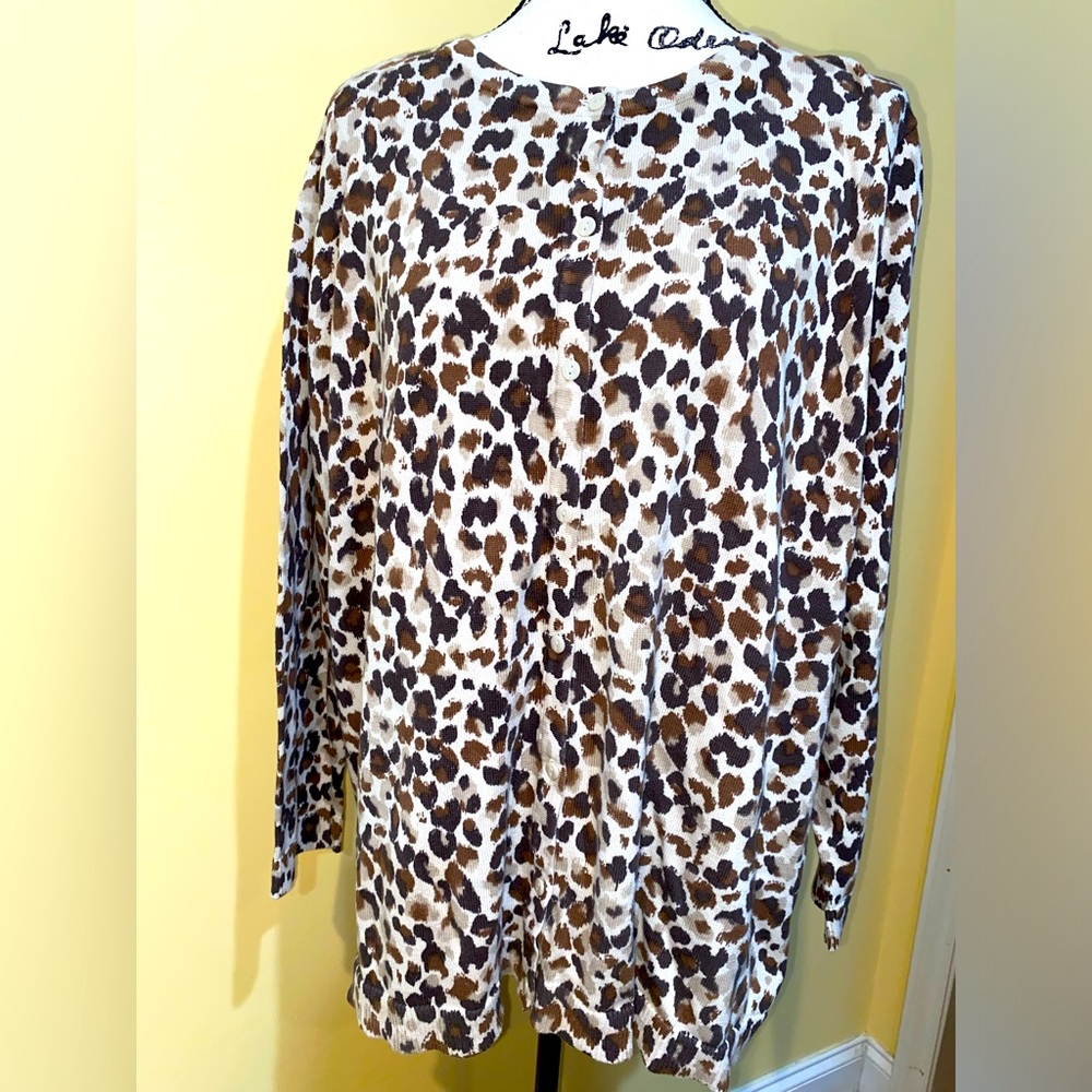 Cj Banks Print Cardigan, 3X